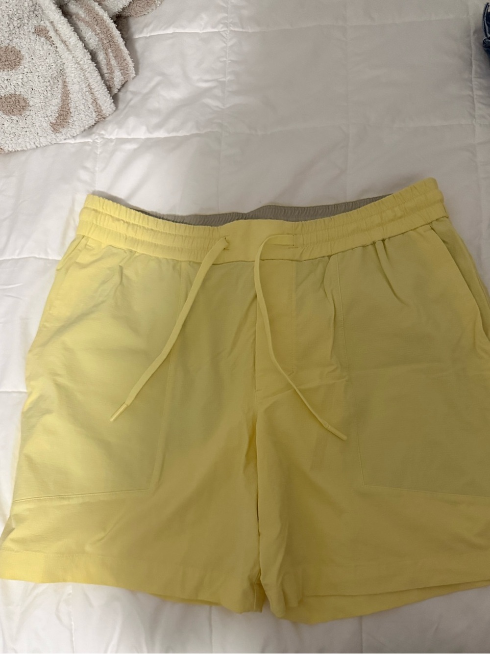 Butter yellow Lululemon shorts